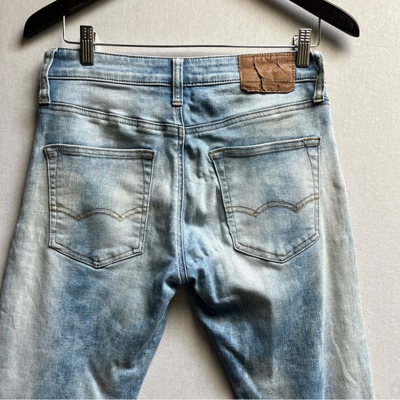 American Eagle Outfitters Next Level Flex Blue Slim Straight Jeans Sz 28 - Picture 14 of 15
